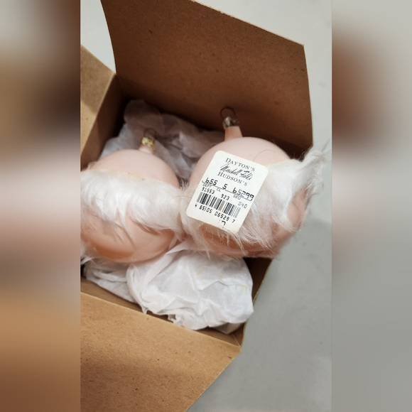 Vintage Box of 2 Dayton Hudson's Marshall Fields Santa Clause Head Ornaments - Picture 3 of 5